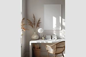 Frame Mockup in a Workplace Interior, an Architecture Photo by GFXCity