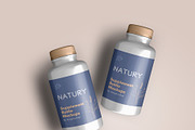Supplement Bottle Mockups, a Packaging Mockup by Graphicsfuel (Thumbnail 7 of 12)