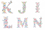 Floral Alphabet PNG, Pastel., an Illustration by KennedyStudio (Thumbnail 3 of 5)