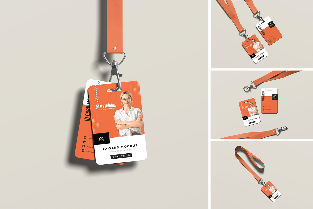 ID Card Mockup, a Product Mockup by mahremdesign (Photo 1 of 5)