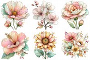 Watercolor Floral Clipart Flower, an Illustration by Daily.Designs (Thumbnail 5 of 8)