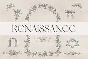Renaissance Frames & Elements, a Decorative Illustration by Yanakicc