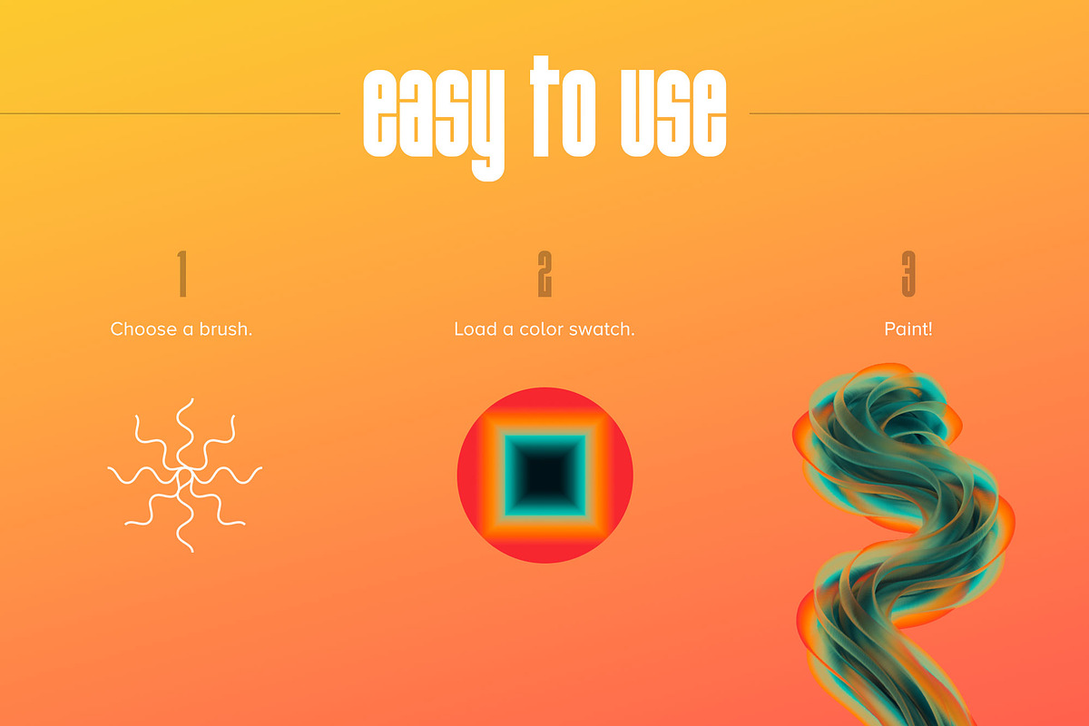 Gradial—Multicolor Photoshop Brushes, a Brush Add-On by Chroma Supply (Photo 3 of 20)