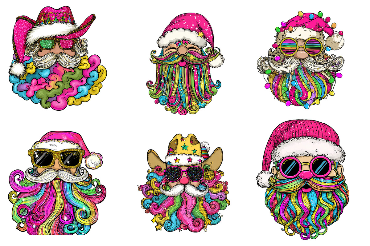 Santa Christmas clipart, an Illustration by CreationArt (Photo 2 of 4)