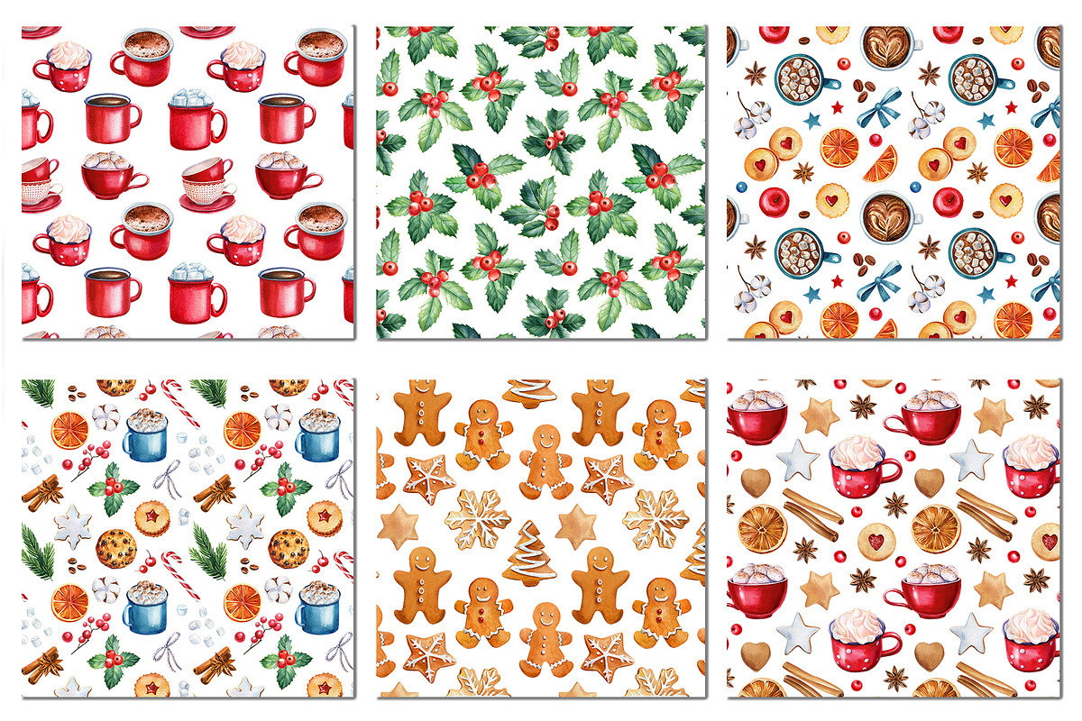 Christmas sweets and hot drinks, a Decorative Illustration by Hanna Hryharenka (Photo 10 of 15)