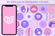 Groovy Instagram Highlight Covers, a Social Media Template by Boltik Studio (Thumbnail 1 of 7)