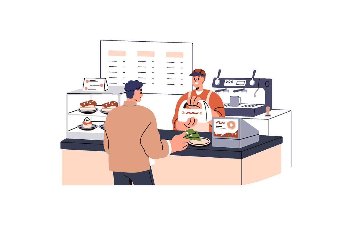 Customers paying at checkout set, a Person Illustration by Good Studio (Photo 3 of 7)