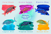 Neon Reef Creator Pack, an Animal Illustration by EL_SUHOVA (Thumbnail 12 of 13)