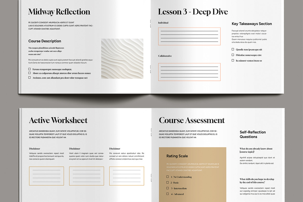 Modern Course Workbook Template, a Brochure Template by MightyDesign (Photo 4 of 8)