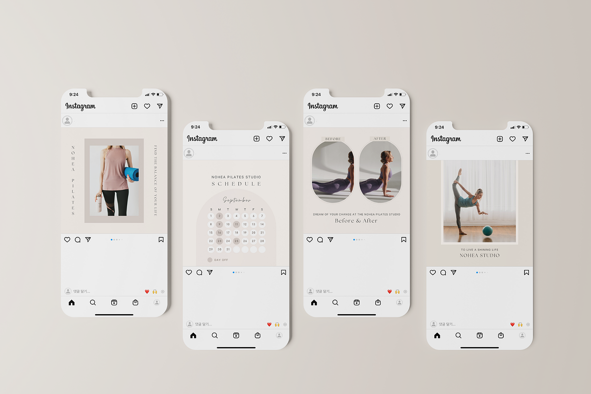 Yoga Studio Instagram Template Canva