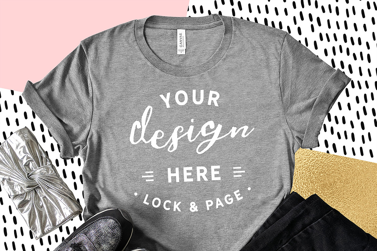 Bella Canvas 3001 Graphic Mockups, a Shirt Mockup by lock and page (Photo 48 of 65)
