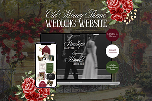 Old Money Wedding Invitation Website