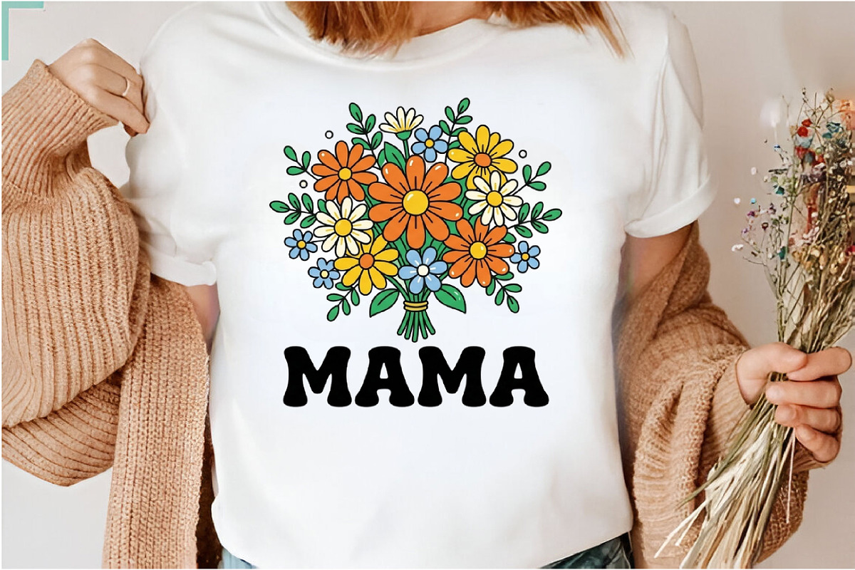 Floral Mama Png, Mother's Day Png, a Seasonal Illustration by Designking (Photo 3 of 6)