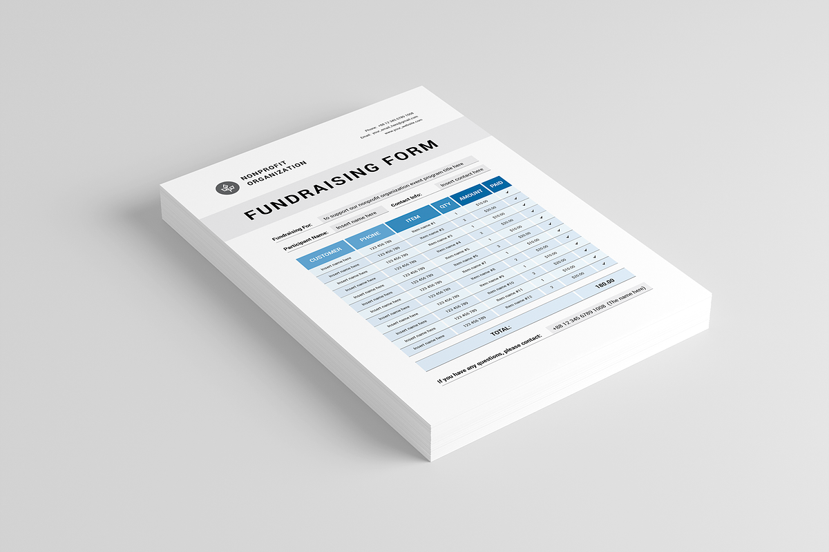 Fundraising Form, a Stationery Template by Leaflove (Photo 2 of 5)