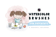 Watercolor brushes for Procreate, a Brush Add-On by JuliyArt (Thumbnail 1 of 6)
