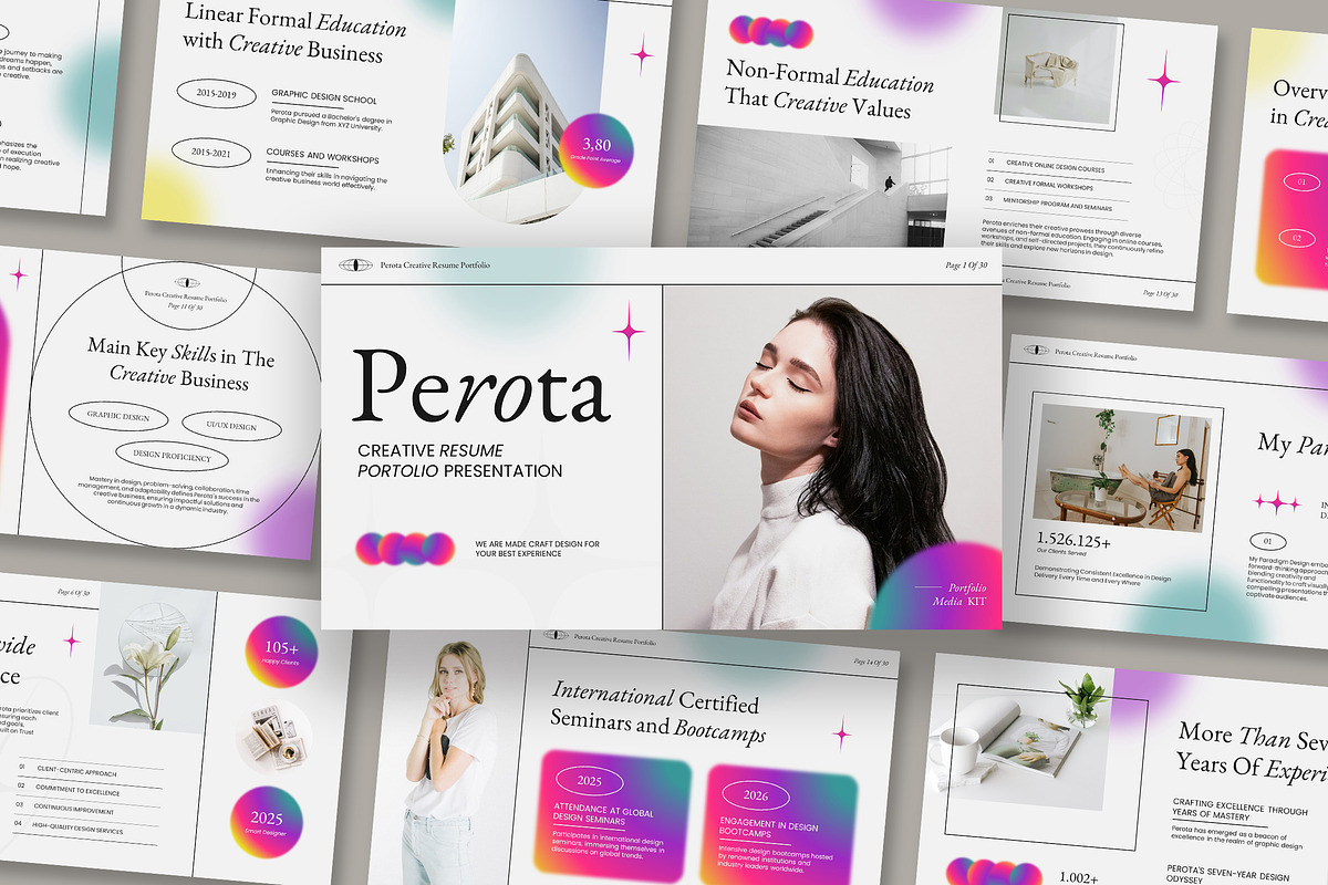Perota Creative Resume Powerpoint, a Presentation Template by kerismaker (Photo 1 of 10)