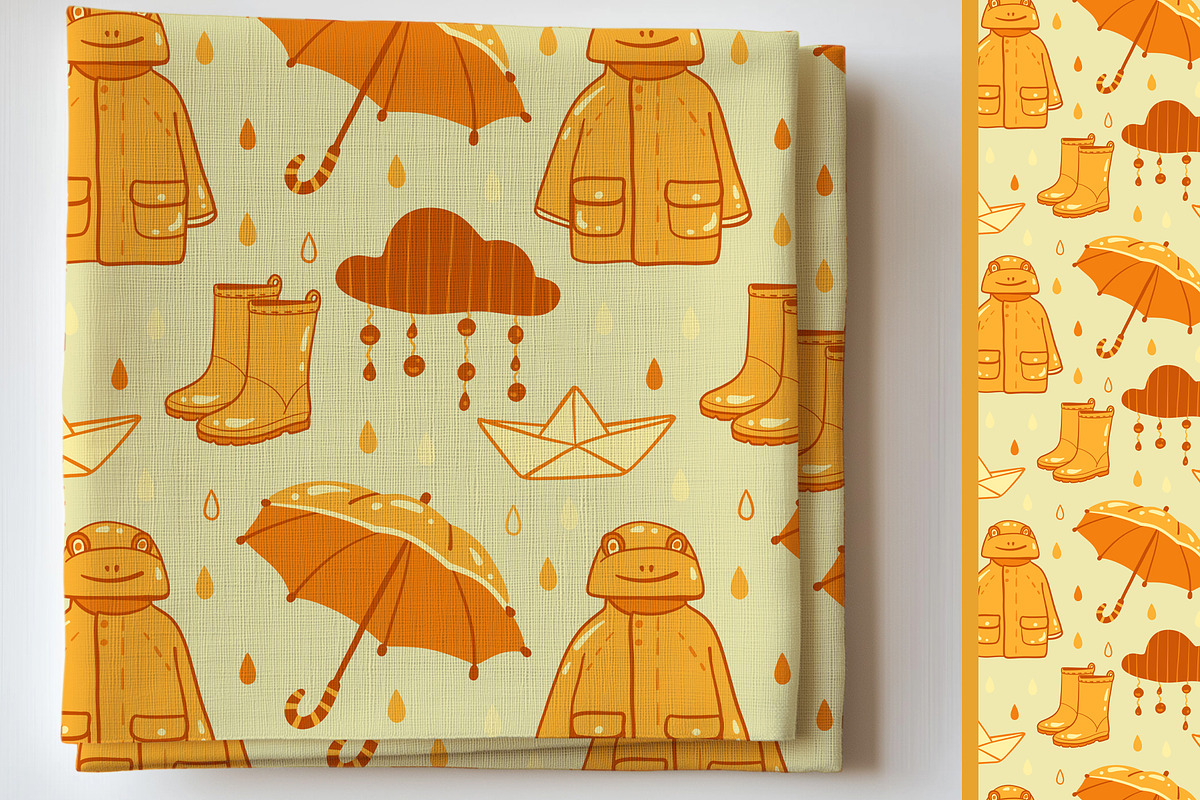 Rainy day vector Clipart & Patterns, a Seasonal Illustration by Carpet Tapete Pretzel (Photo 4 of 9)