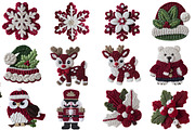 Latch Hook Yarn Christmas Clipart, an Illustration by Designworld (Thumbnail 4 of 5)