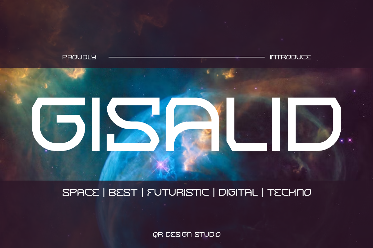 Gisalid - Space Font, a Sans Serif Font by QR Design Studio (Photo 3 of 10)