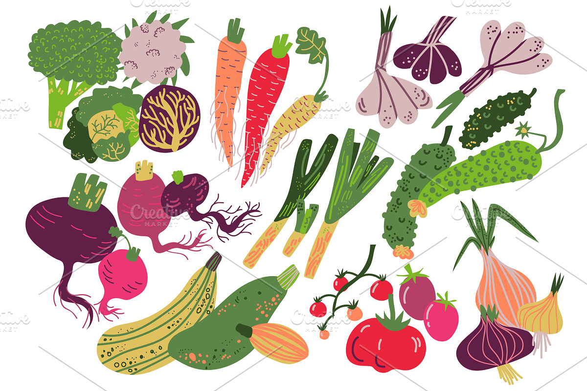 Vegetables Set, Healthy Nutrition, a Food Illustration by TopVectors