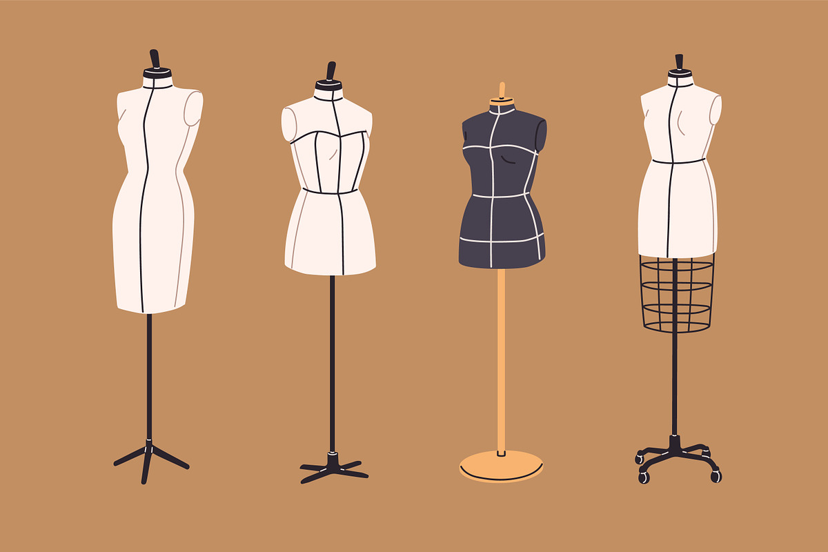 Mannequins, tailor's dummies set, an Object Illustration by Good Studio (Photo 4 of 7)