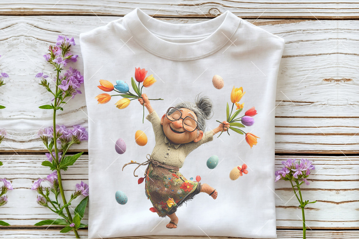 Whimsical Easter Grandma Clipart, an Illustration by OK Design (Photo 5 of 6)