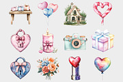 Watercolor Rainbow Valentines Day, a Seasonal Illustration by Design Market (Thumbnail 2 of 5)