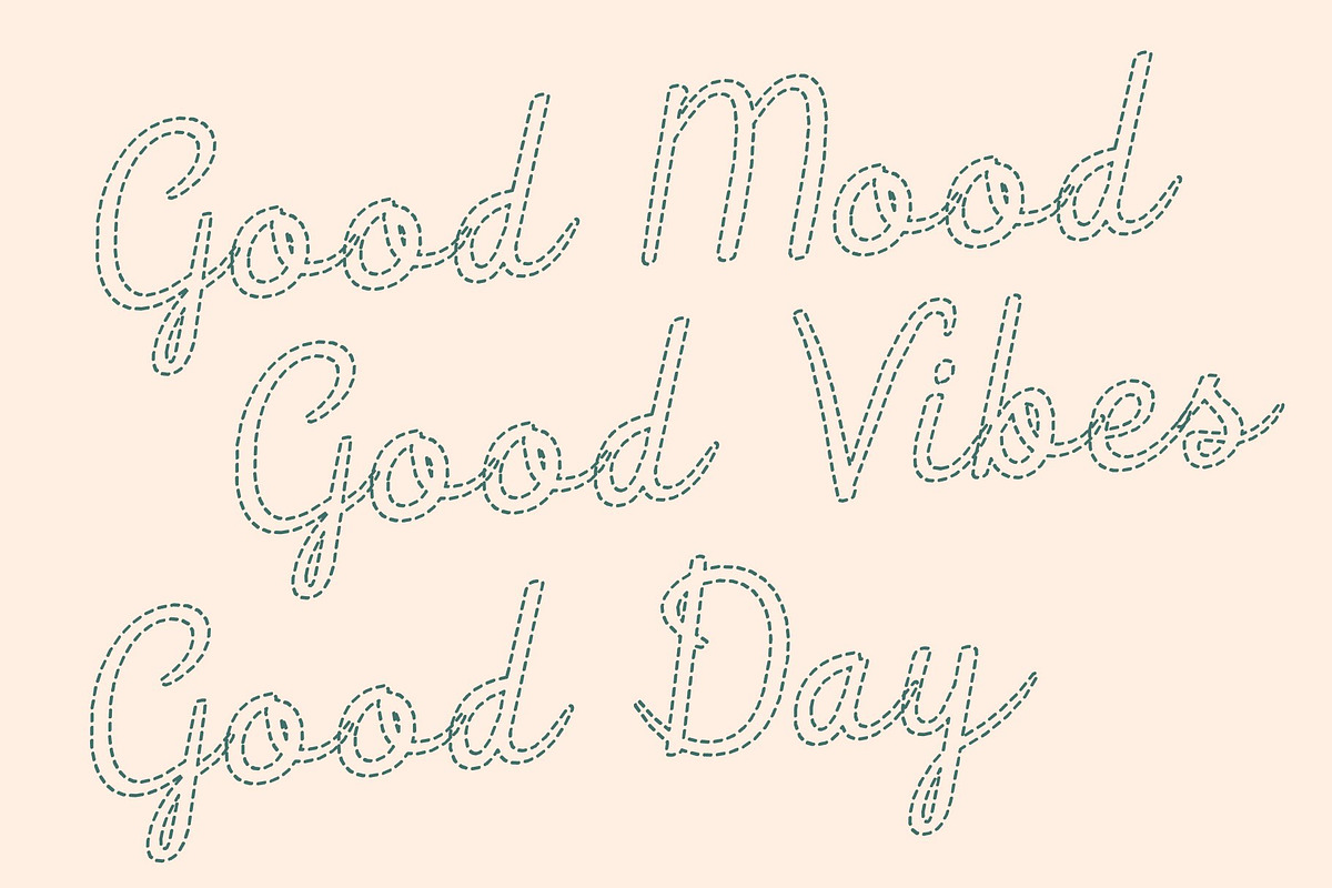 CS Glinka Dashed, a Script Font by Craft Supply Co. (Photo 4 of 8)