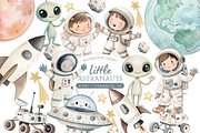 Little Astronauts Watercolor Set, an Illustration by MockupWizard (Thumbnail 1 of 5)