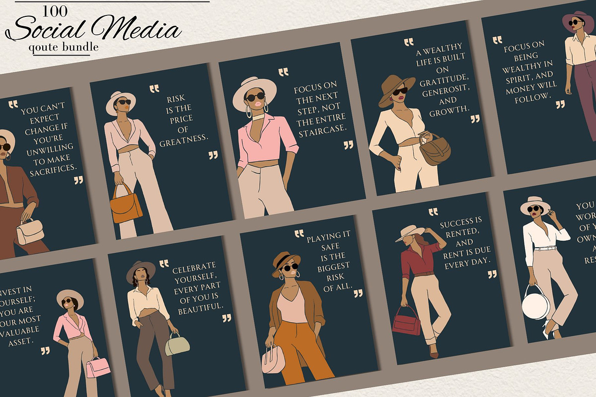 Social Media Qoutes Bundle, a Social Media Template by Rekas Diamond Studio