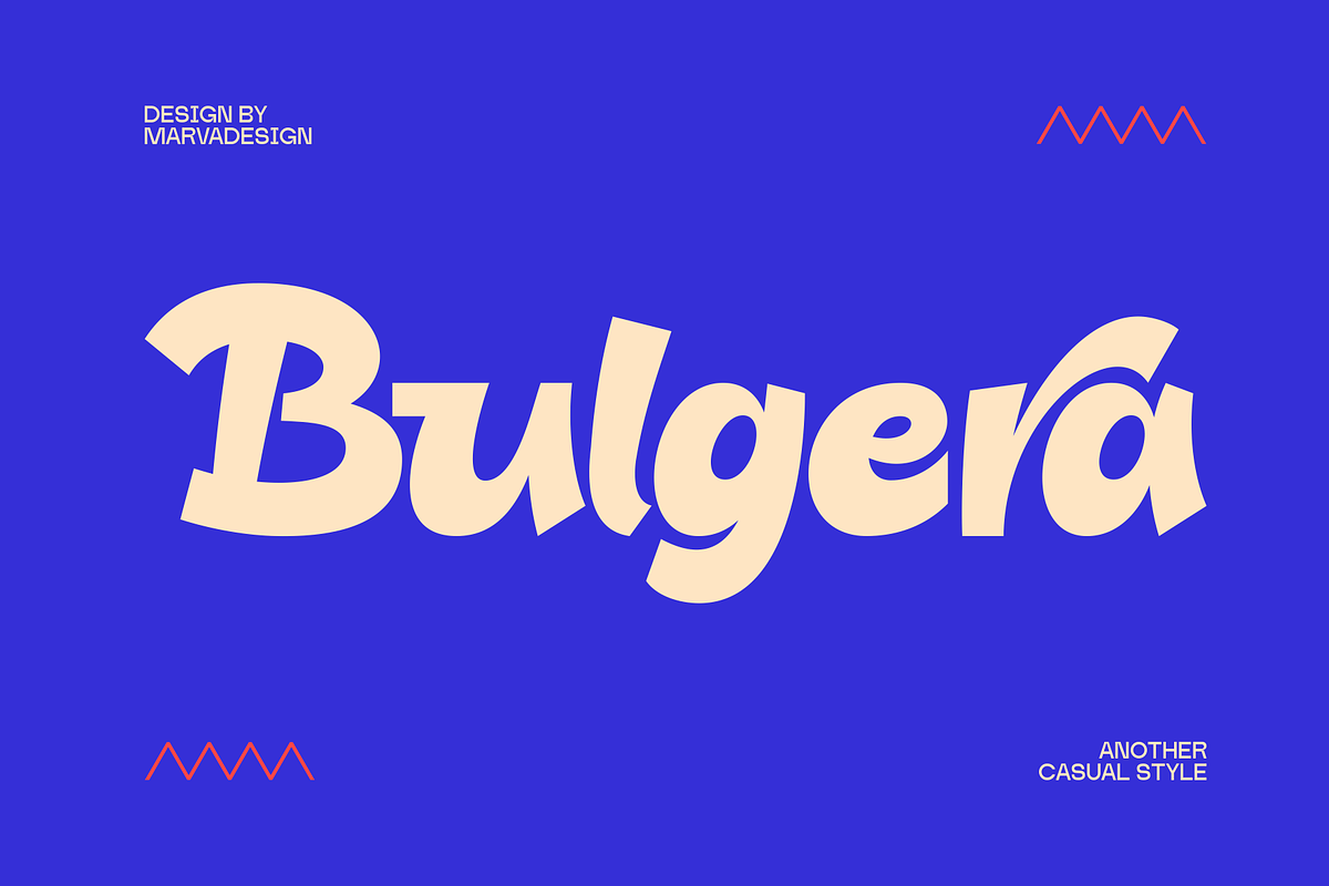 Bulgera - Display Font, a Sans Serif Font by Marvadesign (Photo 1 of 11)