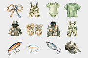 Hunting And Fishing Clipart, a Seasonal Illustration by Design Market (Thumbnail 3 of 5)