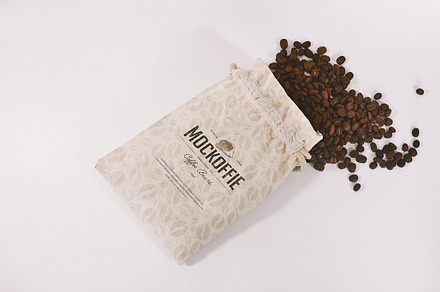 Jute Coffee Bag Mockup