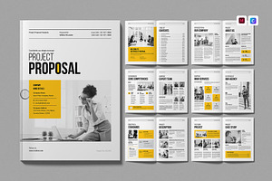 Project Proposal Template, a Brochure Template by Work-Envance