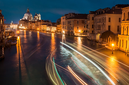 Beautiful night city Venice