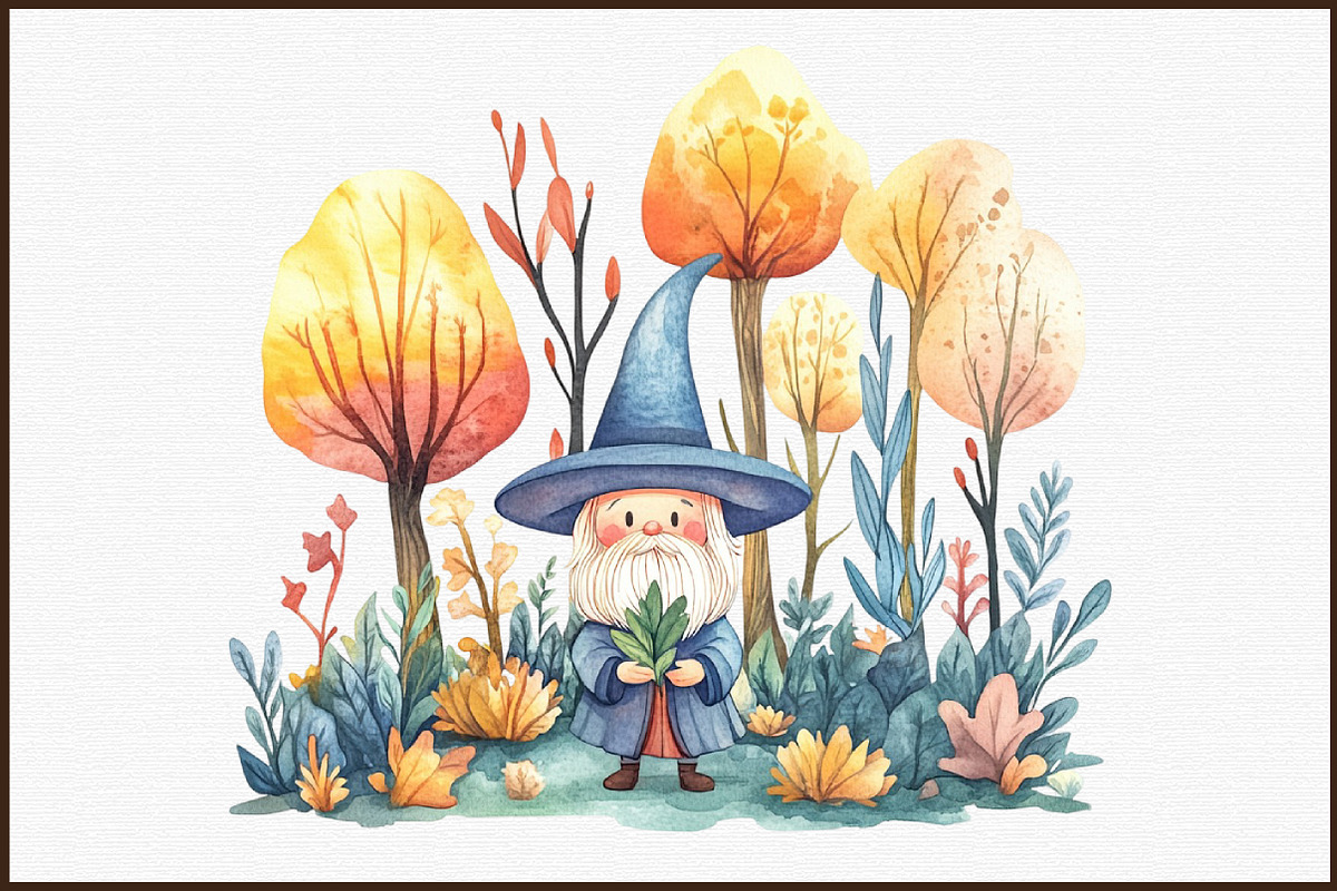 Magical Forest Clipart,Watercolor Fo, an Illustration by Sublimation Artist (Photo 3 of 6)