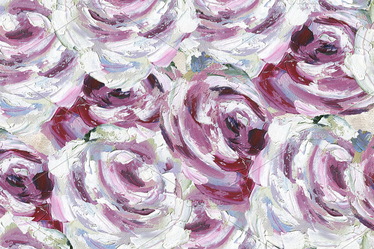 Oil painting seamless patterns., a Pattern Graphic by TaPilipa (Photo 8 of 15)