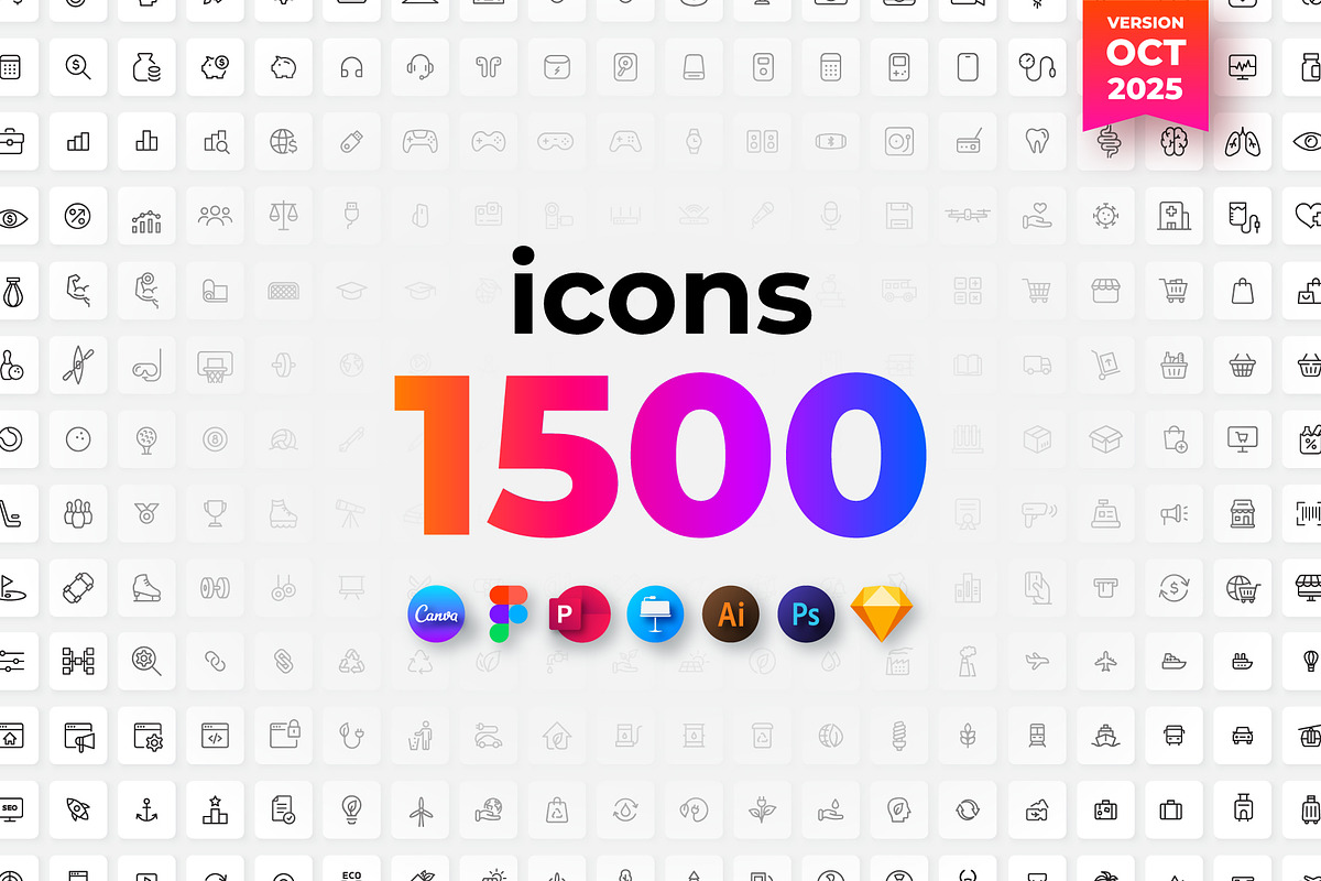 1500 Outline Icons Canva Bundle, an Outline Icon by Abert (Photo 1 of 15)