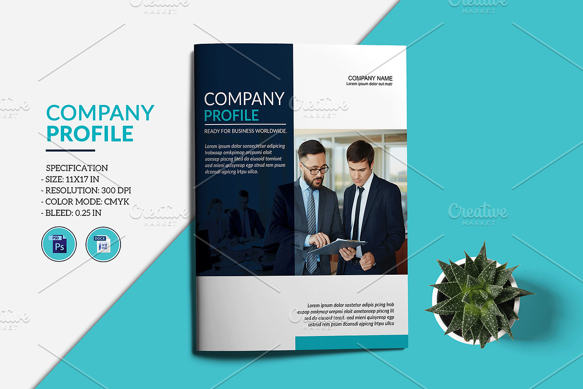 Company Profile Brochure - V04, a Brochure Template by Template Shop (Photo 1 of 9)