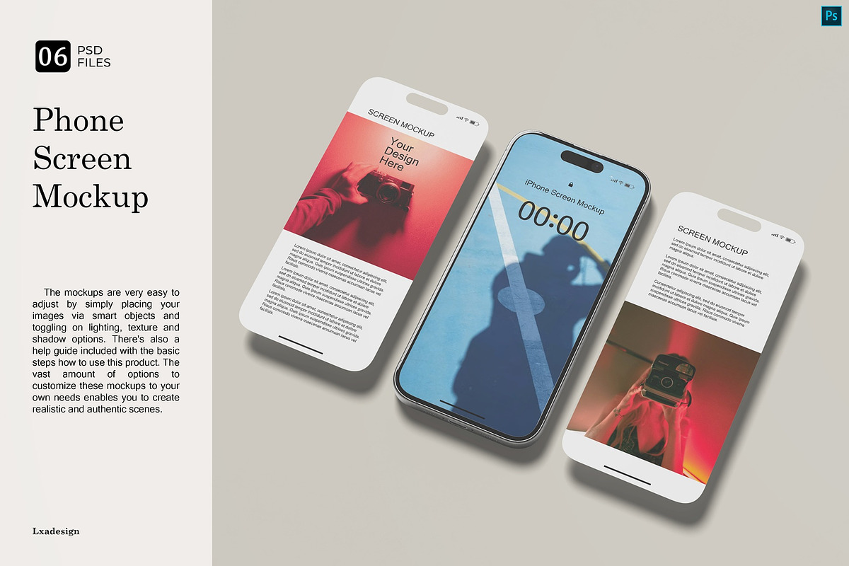 Phone Screen Mock-up, an iPhone Mockup by Lxadesign (Photo 1 of 11)