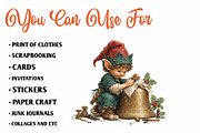 Whimsical Christmas Little Worker, a Seasonal Illustration by CreationArt (Thumbnail 5 of 7)