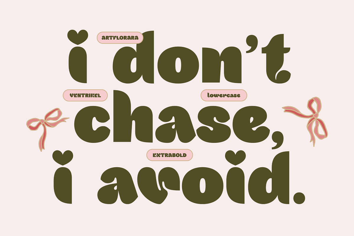 VENTRIKEL Display Variable Font, a Sans Serif Font by Artflorara (Photo 13 of 21)