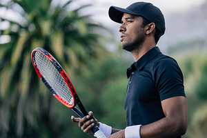 Side view of a young tennis player, a Sports & Recreation Photo by Artem Varnitsin
