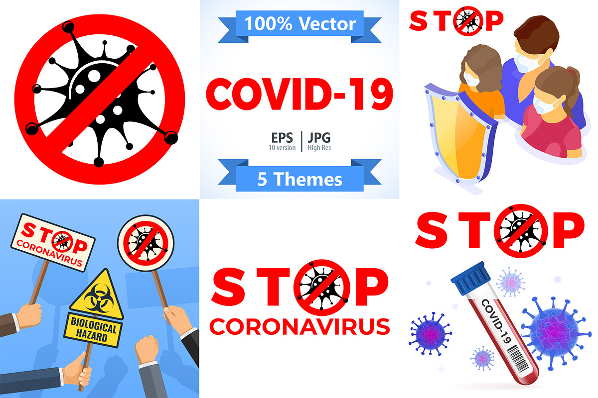 Covid-19 Coronavirus Stop 2019-nCoV, a Healthcare Illustration by TAlex (Photo 1 of 6)