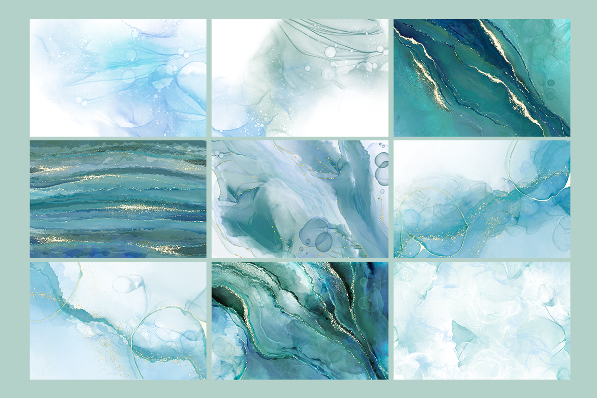 Alcohol Ink Sea Kelp Collection, a Texture Graphic by Coral Antler (Photo 5 of 6)
