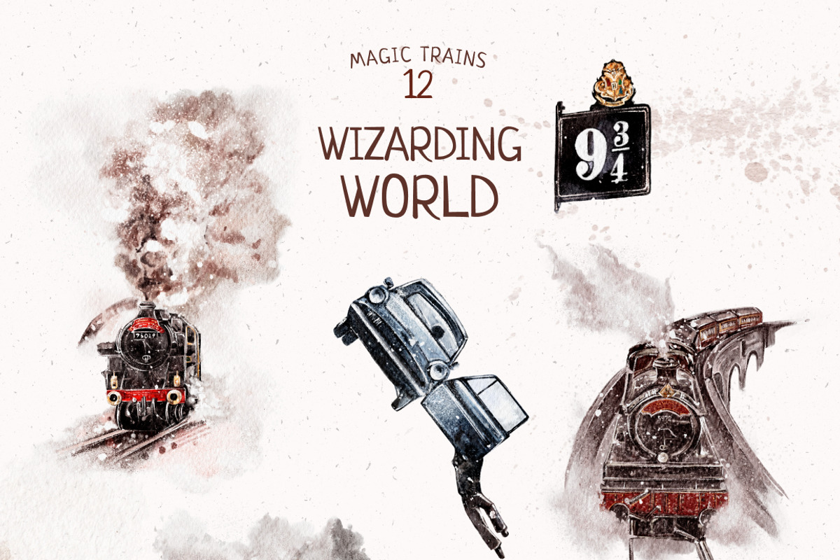 Wizarding World Watercolor set, a Decorative Illustration by Yakovleva Margarita (Photo 11 of 20)