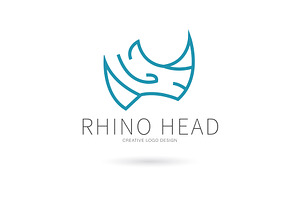 Rhino head, a Branding & Logo Template by Logocreative