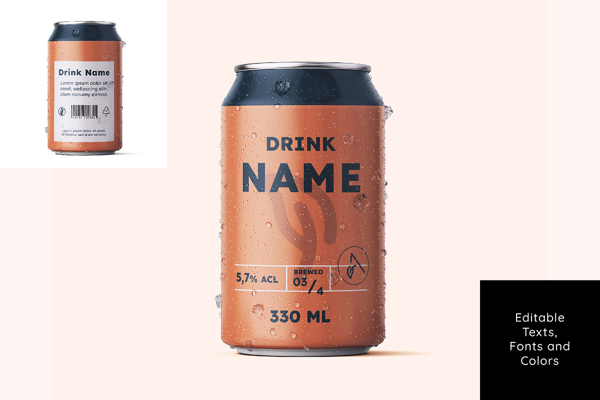 Beer Can Label Packaging Set 5 Cans, a Print Template by Fabian_Design (Photo 3 of 6)