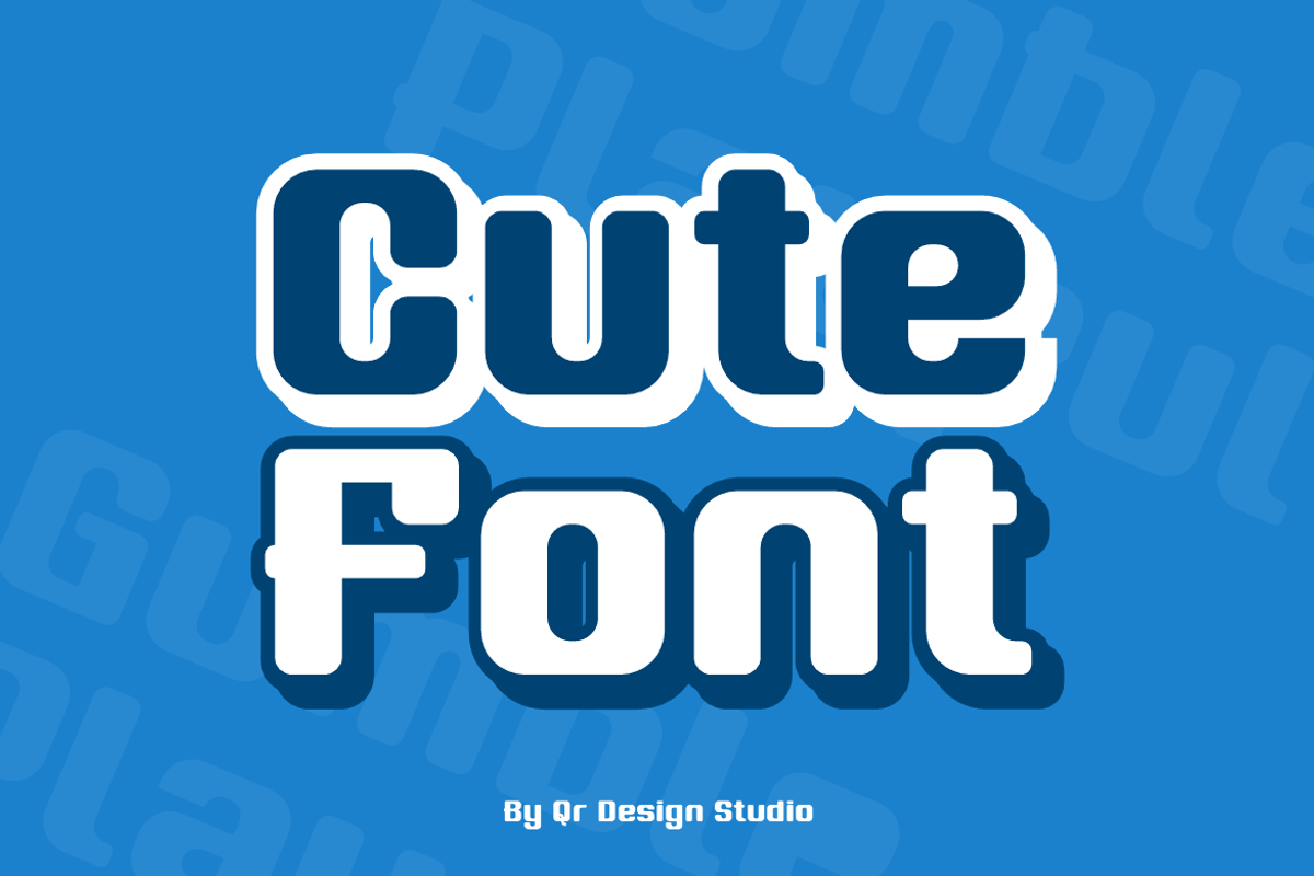Gumble Playful Font, a Sans Serif Font by QR Design Studio (Photo 2 of 9)