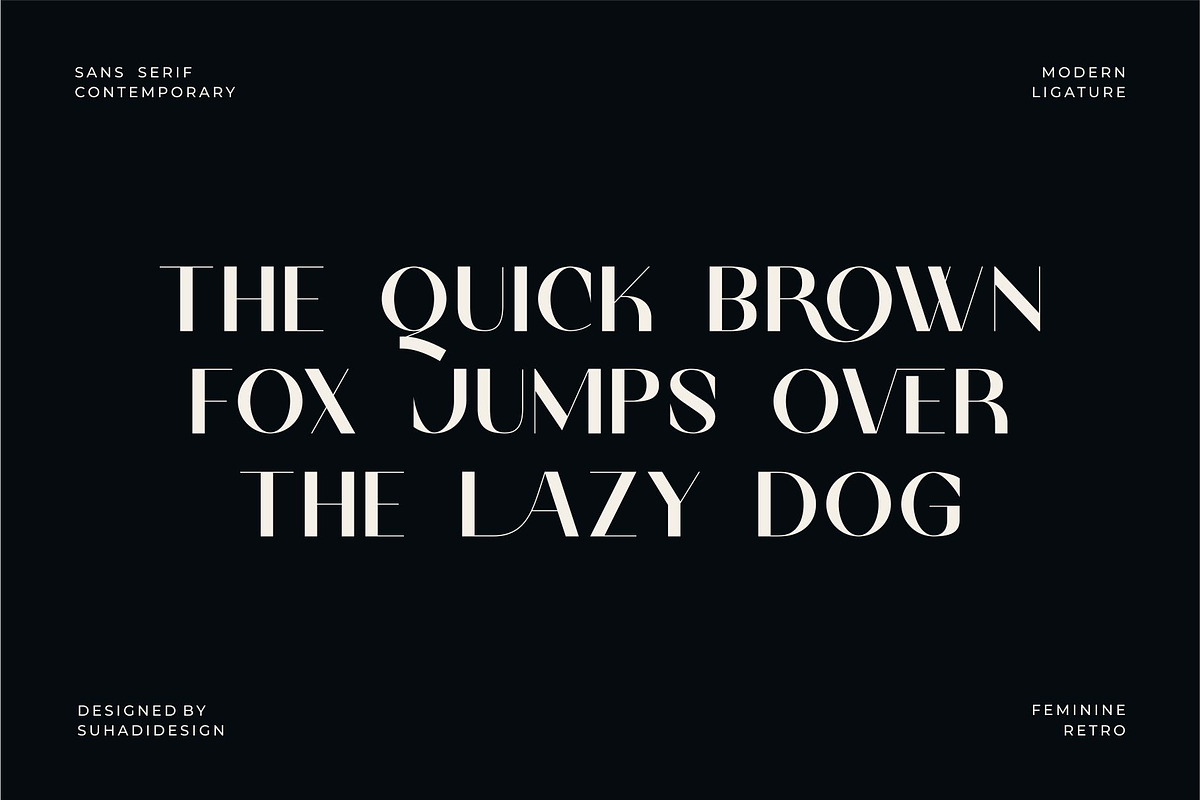 Camela Nabila - Modern Ligature Font, a Sans Serif Font by suhadidesign (Photo 8 of 15)